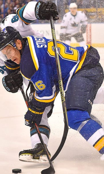 Blues' scoring slump continues in 3-1 loss to Sharks